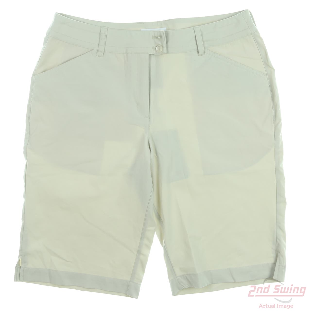 New Womens Callaway Golf Shorts 10 Tan MSRP 70 BEFB0011 2nd Swing Golf