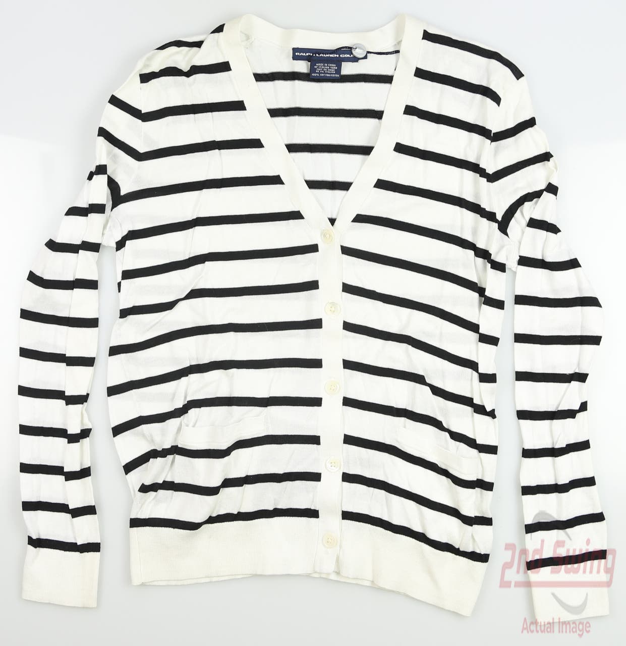 New Womens Ralph Lauren Golf Sweater Medium M White MSRP $125