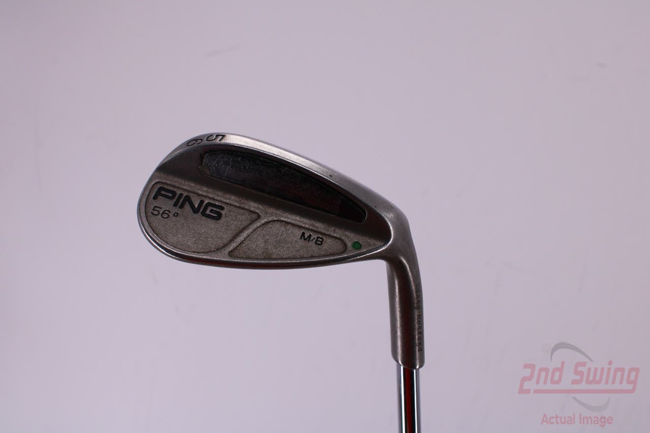 Ping MB Wedge Sand SW 56° Stock Steel Shaft Steel Wedge Flex Right Handed Green Dot 35.5in