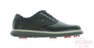 New Mens Golf Shoe Footjoy 2021 Traditions Medium 10 Black MSRP $130 57904