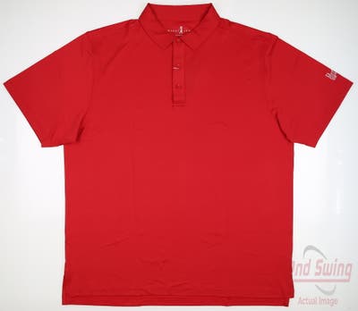 New W/ Logo Mens Bobby Jones Performance Solid Jersey Polo XX-Large XXL Cambridge Red MSRP $89
