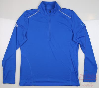 New W/ Logo Womens Callaway Golf 1/4 Zip Pullover Medium M Magnetic Blue MSRP $78