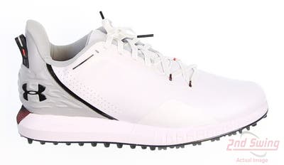 New Mens Golf Shoe Under Armour UA HOVR Drive Spikeless 9 White MSRP $140 3025071-100