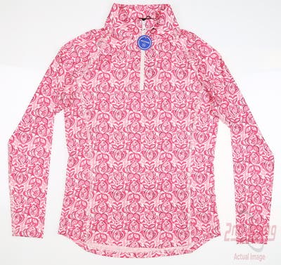 New Womens Ralph Lauren RLX 1/4 Zip Golf Pullover Small S Pink MSRP $148