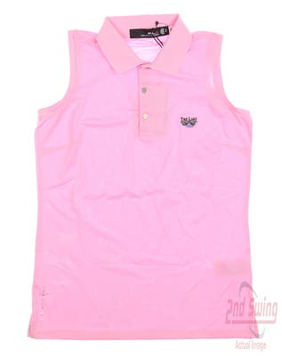 New W/ Logo Womens Ralph Lauren RLX Sleeveless Polo X-Small XS Pink MSRP $90
