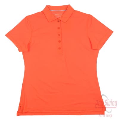 New Womens Peter Millar Polo Small S Orange MSRP $100