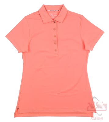 New Womens Peter Millar Perfect Fit Polo X-Small XS Coral MSRP $100