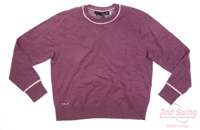 New Womens Ralph Lauren RLX Sweater Large L Purple MSRP $349