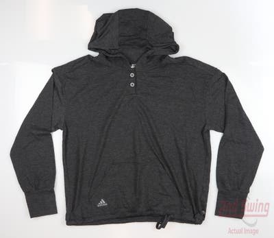 New Womens Adidas Golf Sweatshirt Small S Black/White MSRP $65