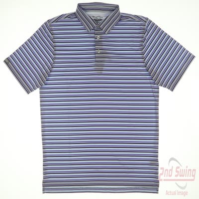 New Mens Straight Down Reese Stripe Polo Small S Multi MSRP $96