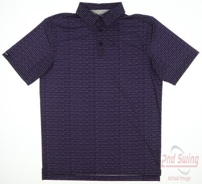 New Mens Straight Down Offshore Polo Small S Purple MSRP $96