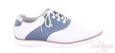 New Womens Golf Shoe Footjoy 2021 Traditions Medium 7 White/Blue MSRP $100 97903