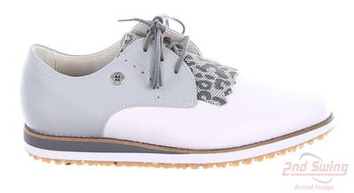 New Womens Golf Shoe Footjoy 2021 FJ Sport Retro Medium 7 White/Grey MSRP $130 92395
