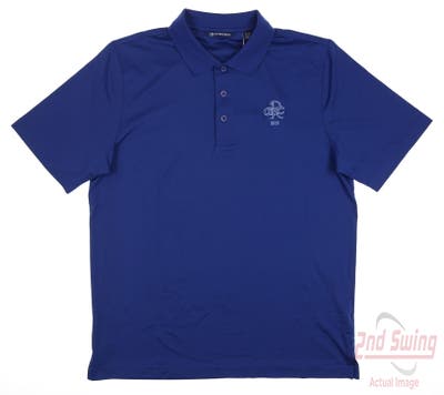 New W/ Logo Mens Cutter & Buck Forge Polo Small S Blue MSRP $70