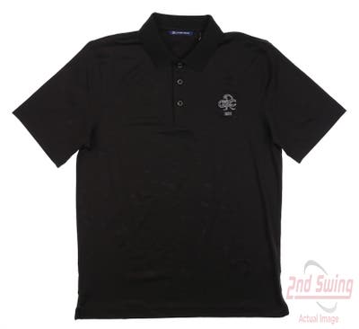 New W/ Logo Mens Cutter & Buck Forge Polo Small S Black MSRP $70