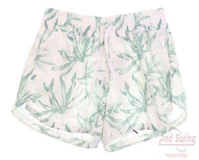 New Womens Puma Versadry Palm Shorts Small S Bright White/Adriatic MSRP $55