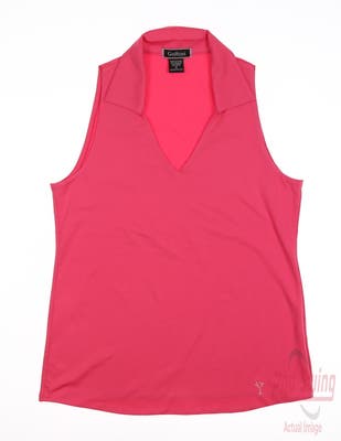 New Womens Golftini Golf Sleeveless Polo Small S Pink MSRP $90