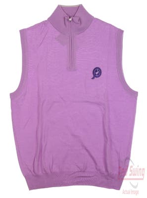 New W/ Logo Mens Ralph Lauren Golf Sweater Vest Medium M Purple MSRP $150
