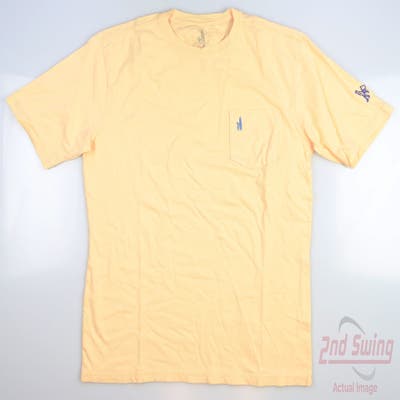 New W/ Logo Mens Johnnie-O T-Shirt Small S Orange MSRP $42