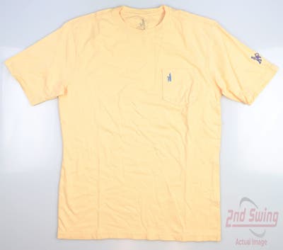 New W/ Logo Mens Johnnie-O T-Shirt Small S Orange MSRP $42