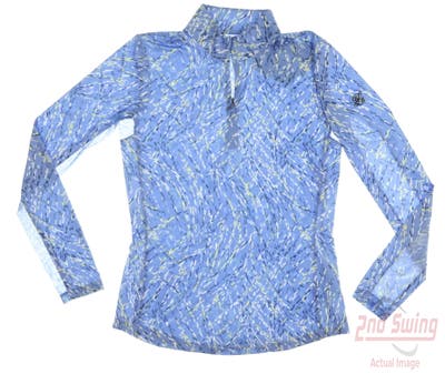 New Womens EP NY 1/4 Zip Pullover X-Small XS Blue MSRP $100