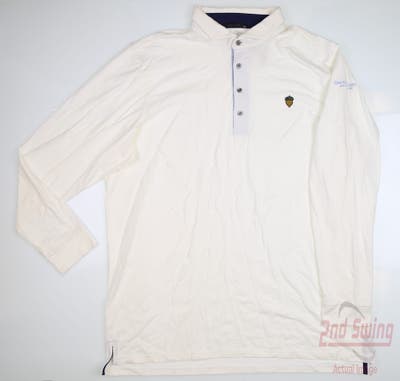 New W/ Logo Mens Greyson Golf Polo XX-Large XXL White MSRP $118