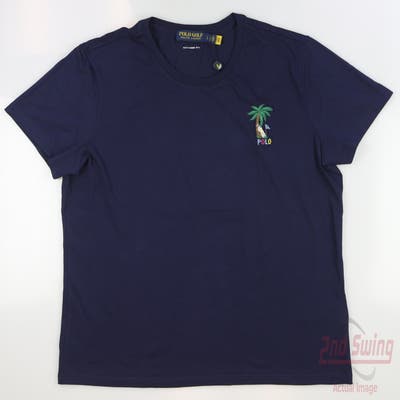 New Womens Ralph Lauren Golf T-Shirt Large L Navy Blue MSRP $65