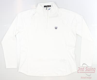 New W/ Logo Womens Ralph Lauren RLX Golf 1/4 Zip Pullover X-Large XL White MSRP $135