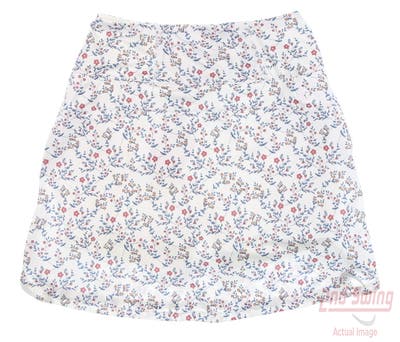 New Womens Puma High Microfloral Skort Small S Bright White MSRP $80