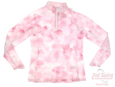 New Womens Puma Youv Cloud 1/4 Zip Pullover Small S Orchid Shadow MSRP $70