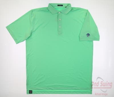 New W/ Logo Mens Turtleson Polo X-Large XL Green MSRP $85