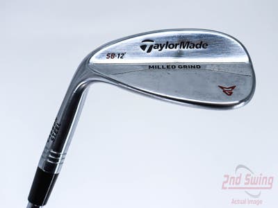 TaylorMade Milled Grind Satin Chrome Wedge Sand SW 56° 12 Deg Bounce True Temper Dynamic Gold Steel Wedge Flex Left Handed 35.5in
