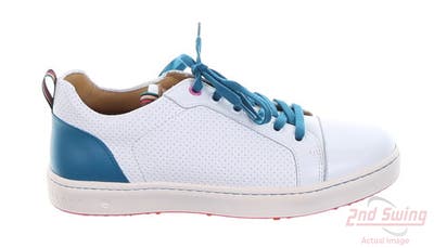 New Womens Golf Shoe Royal Albatross The Amalfi 6 White/Teal MSRP $300 0305