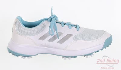 New Womens Golf Shoe Adidas Tech Response 2.0 Medium 8.5 White/Blue MSRP $65 FW6323