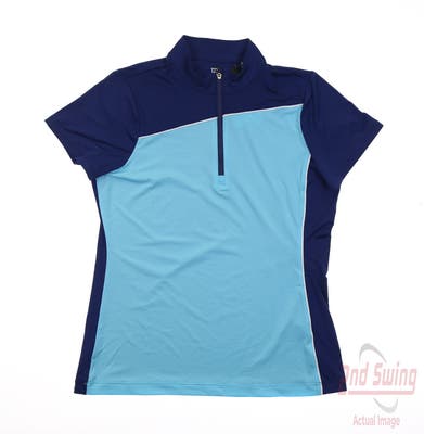 New Womens EP NY Golf Polo Small S Blue MSRP $68