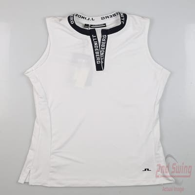 New Womens J. Lindeberg T-Shirt Medium M White MSRP $122