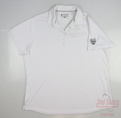New W/ Logo Womens Bermuda Sands Golf Polo Large L White MSRP $55