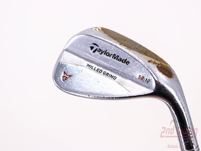 TaylorMade Milled Grind Satin Chrome Wedge Lob LW 60° 10 Deg Bounce Dynamic Gold Tour Issue S400 Steel Stiff Right Handed 34.75in