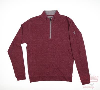 New W/ Logo Mens Johnnie-O 1/4 Zip Pullover Small S Red MSRP $139
