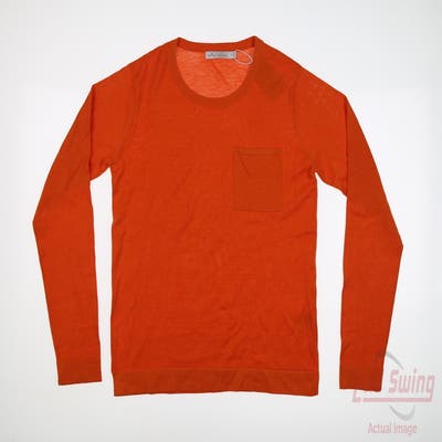 New Womens Peter Millar Sweater Small S Orange MSRP $199
