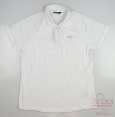 New W/ Logo Womens Level Wear Balsam Polo X-Large XL White MSRP $70