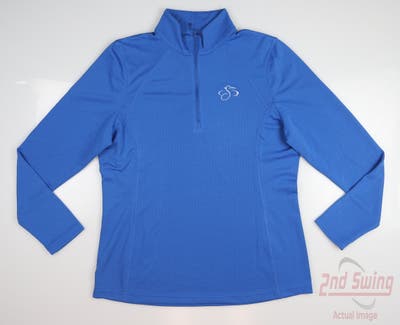 New W/ Logo Womens Cutter & Buck/Clique  Golf 1/4 Zip Pullover X-Large XL Blue MSRP $70