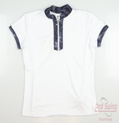 New Womens Daily Sports Golf Polo X-Small XS White MSRP $114