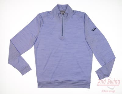 New W/ Logo Mens Johnnie-O 1/4 Zip Pullover Small S Blue MSRP $138
