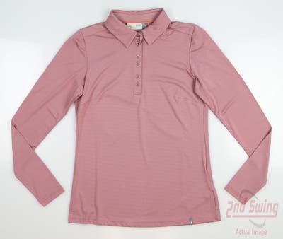 New Womens KJUS Eve Long Sleeve Polo Medium M Pink MSRP $119