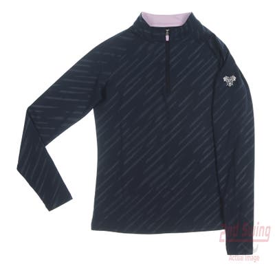 New W/ Logo Womens Footjoy Golf 1/4 Zip Pullover X-Small XS Navy Blue MSRP $95
