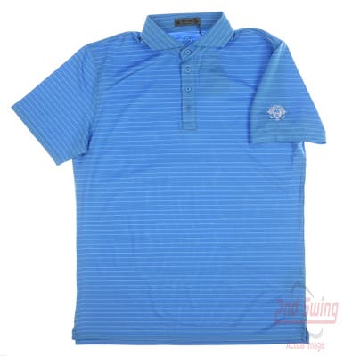 New W/ Logo Mens G-Fore Golf Polo X-Large XL Blue MSRP $120