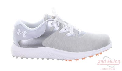 New Womens Golf Shoe Under Armour UA Charged Breathe 2 SL 6.5 Gray MSRP $85 3026405-100