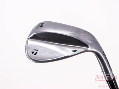 TaylorMade Milled Grind 4 Chrome Wedge Lob LW 60° 13 Deg Bounce Dynamic Gold Tour Issue 115 Steel Wedge Flex Right Handed 34.75in