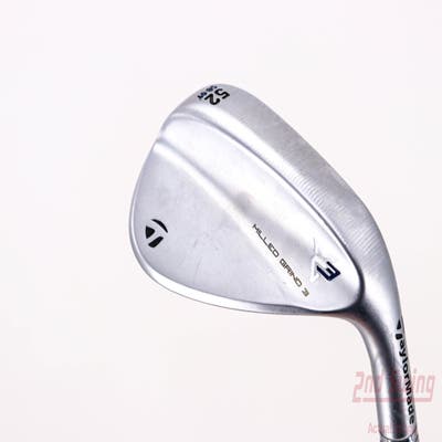 TaylorMade Milled Grind 3 Raw Chrome Wedge Gap GW 52° 9 Deg Bounce Dynamic Gold Tour Issue S200 Steel Wedge Flex Right Handed 35.25in